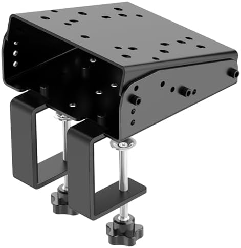 PXN Z9 Sim Racing Wheel Desk Clamp, Rigid Aluminum Racing Wheel Mount with 4-Angle Adjustment for Desk-Based Sim Racing Setups