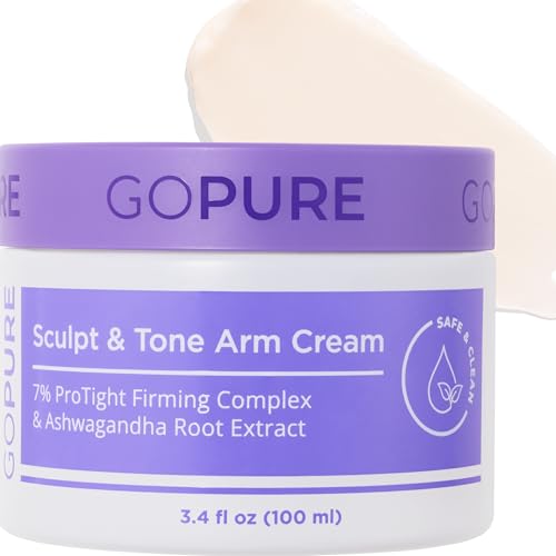 goPure Sculpt & Tone Arm Cream - Firming & Tightening Cream - Smooths, Lifts, Sculpts the Look Of Arms - ProTight Complex - Rice Protein, Shea Butter, Avocado - Clinically Tested - All Skin Types
