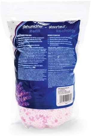 Camco 44284 Moisture Absorber Refill - Resealable Bag, Absorbs Up to 3X Its Weight in Water, Reduces Moisture and Humidity in Offices, Closets, Bathrooms, Kitchens, Boats, RVs and More - 42 oz
