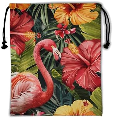 Giwawa Colorful Gymnastic Grip Bag for Flamingo Lover Summer Flowers Drawstring Bag Adjustable