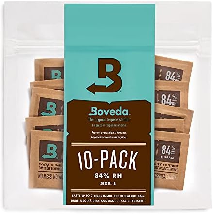 Boveda 84% Two-Way Humidity Control Packs for Woodwind Reeds – Size 8, 10 Pack – Moisture Absorbers – Protects Against Drying & Splitting – Individually Wrapped Reed Humidifiers for Day-of Performance
