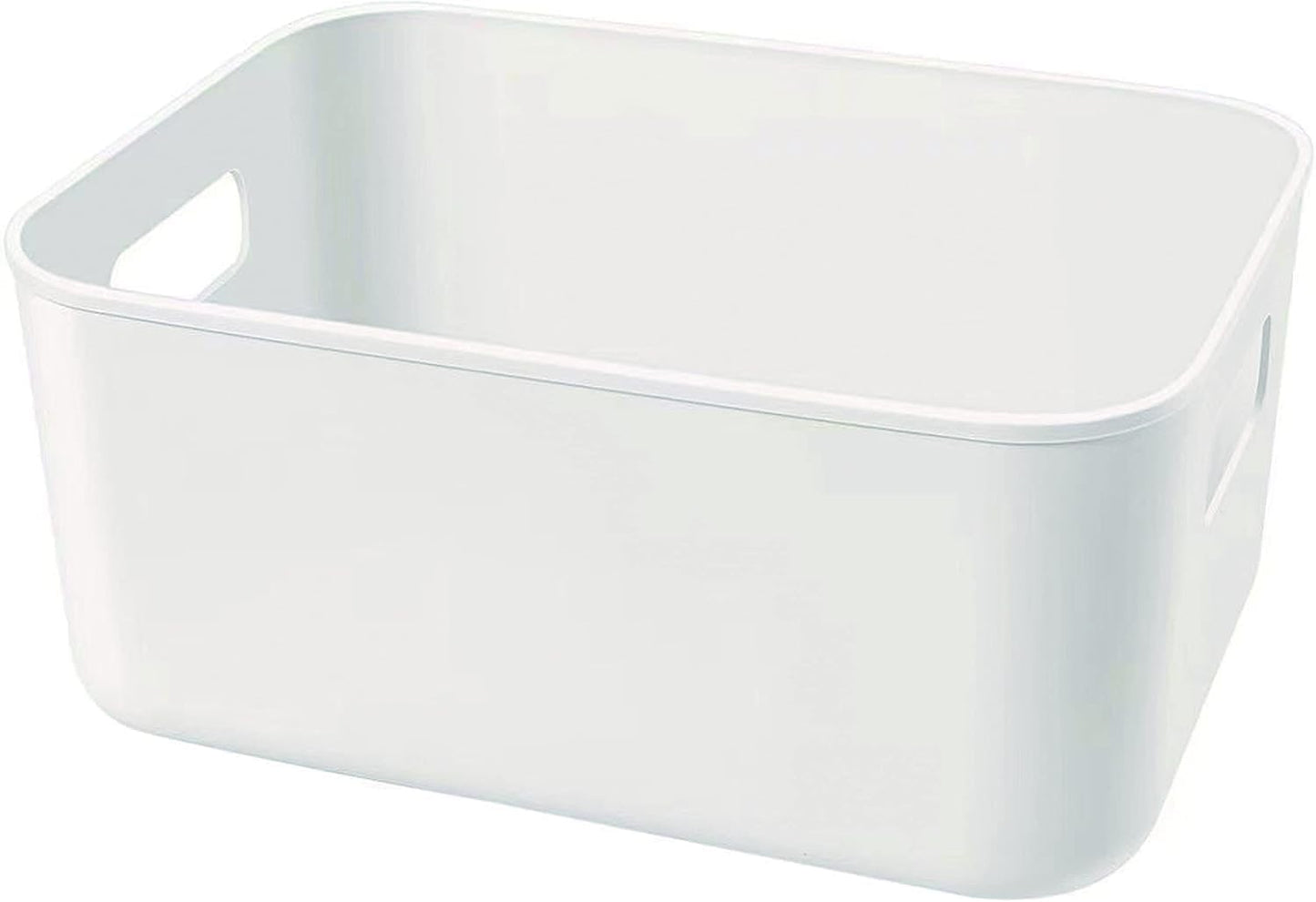 Set Of 3 Plastic Storage Bins,Versatile Kitchen Pantry Organization and Storage,for Plastic Storage Container Under Bed,Under Sink Bathroom Organizer (White, 3 Pack Small