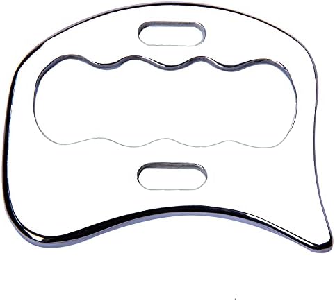 Stainless Steel Gua Sha Scraping Massage Tool-Muscle Scraper - Soft Tissue Mobilization,Physical Therapy for Back, Legs, Arms (Large)
