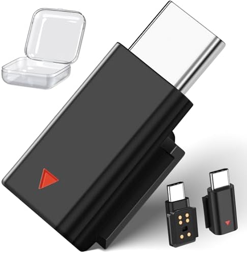 ACANDYA for DJI Mic 3 Adapter USB C Mobile Phone Type-C Phone Wireless Microphone Receiver for DJI Mic 3 Type-C Adapter for iPhone 17 16 Pro 15 for Galaxy S25 S26 Tablet USB C Microphone Accessories