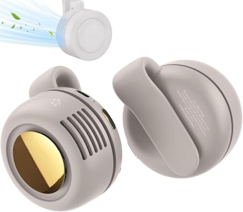 Portable Silent Bladeless Mini Fan, Portable Mini Clip On Fan for Shirt & Waist, Adjustable 3 Speeds Rechargeable Hands-Free, for Outdoor & Travel & Office, Travel Accessories - Ideal Gift