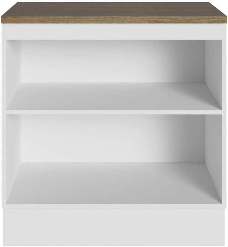 Madesa Compact Garage and Utility Room Base Storage Cabinet with 2 Doors and Tool Storage Shelves 33 Inch Wooden Organization Unit - White