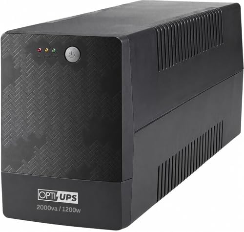 2000VA/1200W Battery Backup UPS with AVR, 6 Outlets for PC