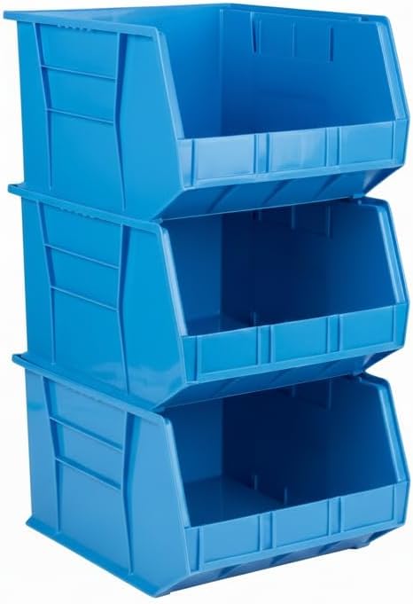 HE HUDSON EXCHANGE 18" x 16.5" x 11" Plastic Stackable Storage Bin, Clear