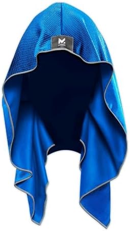 MISSION Cooling Hoodie Towel, Evaporative Cool Technology, Cools Instantly When Wet, UPF 50 Sun Protection, Contours Your Head to Stay in Place, Great for Sports, Fitness, Gym
