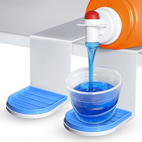 Simplation [2 Pack] Laundry Detergent Cup Holder, Detergent Drip Catcher (Upgraded Drip Tray), No More Mess or Leaks, Slide_Style