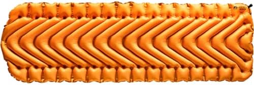 KLYMIT Insulated Static V Lite Inflatable Sleeping Pad | Comfortable, Lightweight, Easy to Inflate, Portable Air Bed for Hiking, Backpacking & Camping — Orange
