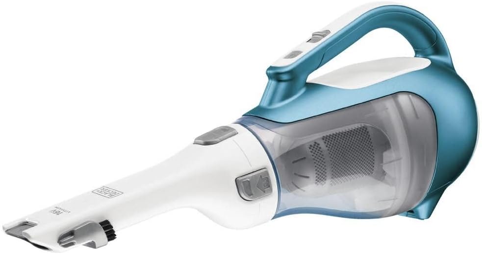 BLACK+DECKER dustbuster AdvancedClean Handheld Vacuum Cordless, Compact Home and Car Vacuum with Crevice Tool, Rotating Nozzle and Charging Station, Large Dust Bowl (CHV1410L)