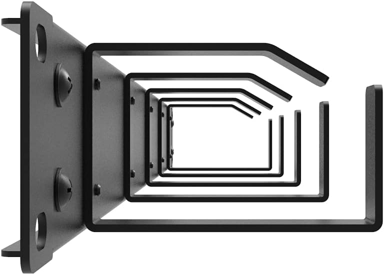 19-Inch 1U Metal Horizontal Rackmount 5 D-Rings Cable Manager