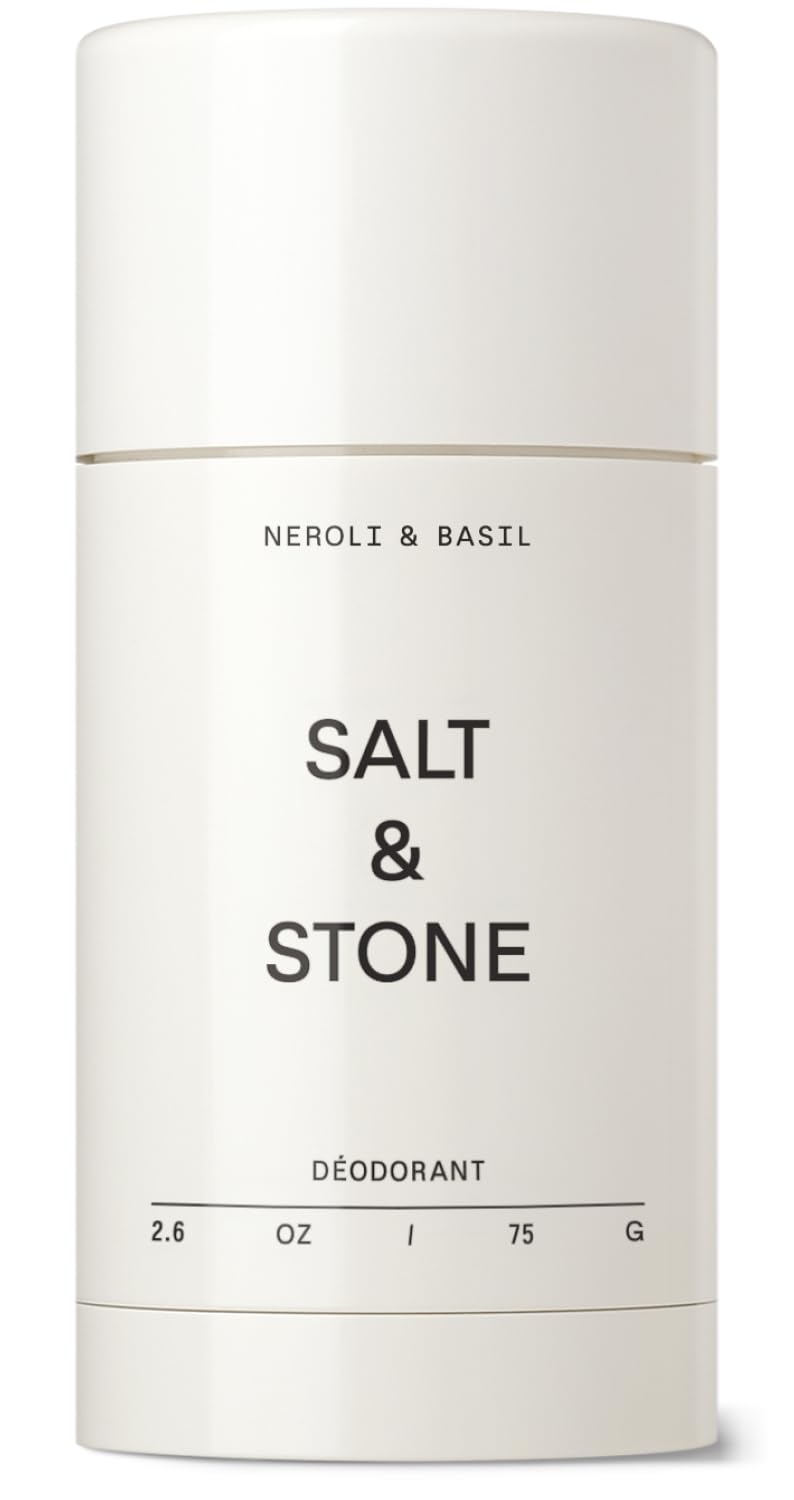 Salt & Stone Aluminum Free Deodorant | Extra Strength 48 Hour Protection for Women & Men | Made with Seaweed Extracts, Niacinamide & Prebiotics | Neroli & Basil