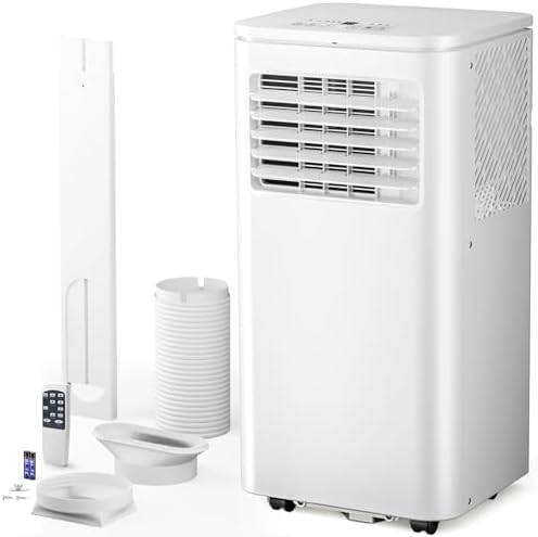 Antarctic Star 10000 BTU Portable Air Conditioner, 4-in-1 AC Unit with Cooling, Dehumidifier & Fan Modes, Sleep Mode, 24H Timer & Remote Control, Moving Wheels & Window Installation Kit