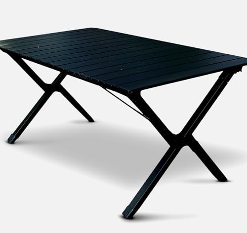 Foldable Camping Table – Heavy-Duty Steel Frame, 60-Second Setup, Portable Outdoor Table with Carry Bag (34.6” x 23.6”)
