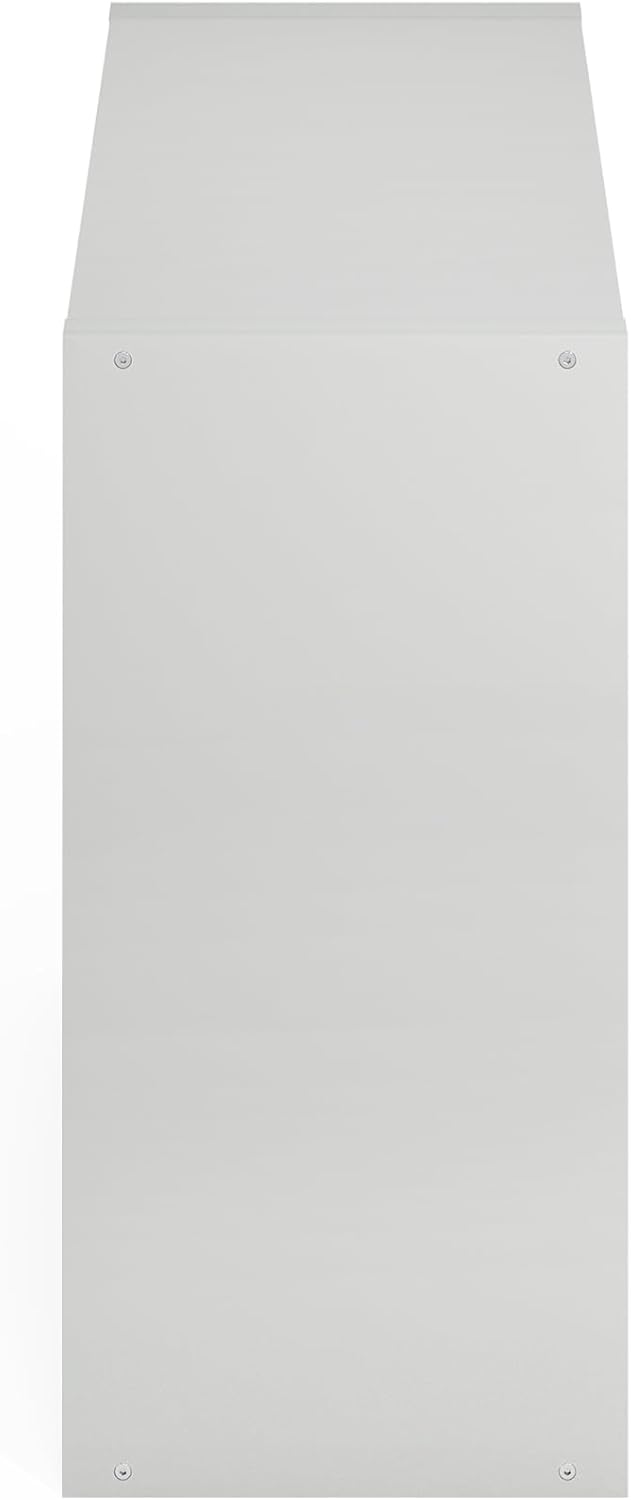 Furinno HERMITE Kitchen Island, 4-Cube Coffee Bar, Extra Thick Kitchen Storage, Bakers Rack, for Pantry Organizers and Storage, Kitchen Organization, Light Grey