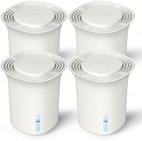 CLEVAST Refillable Moisture Absorber Boxes, 4 Pack 12.5 oz Reusable Dehumidifier for Closet, Bathroom & Wardrobe, Removes Excess Moisture, Odor & Humidity