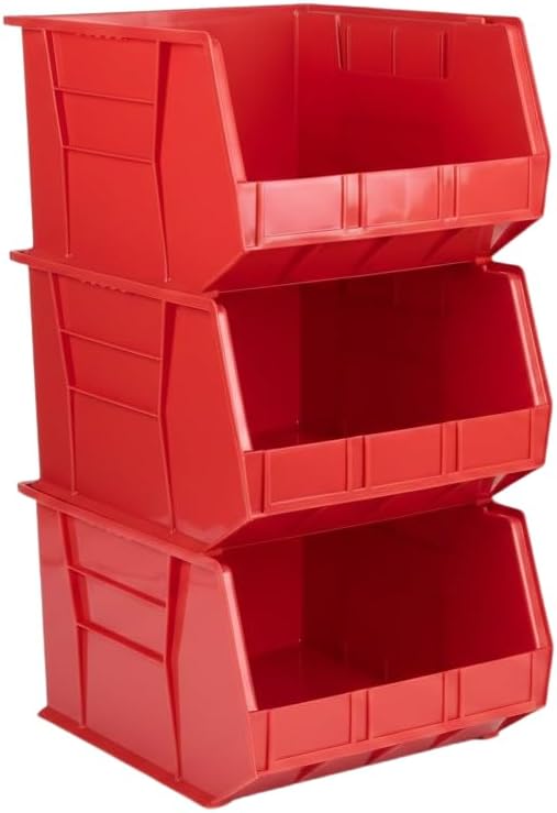 HE HUDSON EXCHANGE 18" x 16.5" x 11" Plastic Stackable Storage Bin, Clear