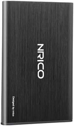 NRICO Ultra Slim 500GB Portable External Hard Drive USB3.0 HDD Storage Compatible for PC, Desktop, Laptop,Mac,PS4, Xbox one (Black, 500, GB)