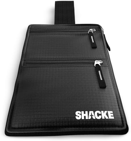 Shacke Hidden Travel 2 in 1 Belt Wallet Black Neck/Belt Hybrid Wallet w/RFID Blocker - Neck Pouch Passport Holder