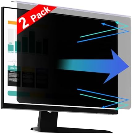 【2-Pack】20-22 Inch Hanging Computer Privacy Screen | Anti-Spy | Blue Light