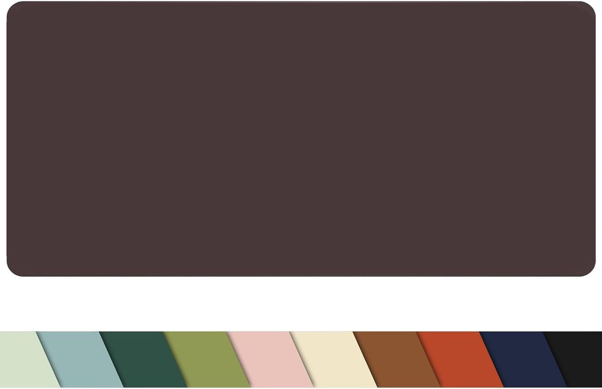 Non-Slip Desk mat,PULeather Desk Pad Protector, Office Desk Mat, Large Mouse Pad,Desk Blotter, Laptop Desk Pad, Waterproof Desk Writing Pad for Office and Home (Coffee, 35.4" x 17")