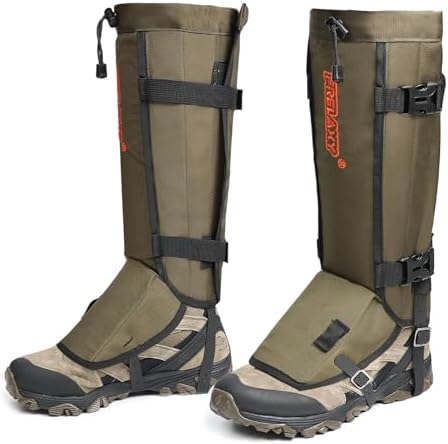 Frelaxy Snake Gaiters, Waterproof Snake Guard Chaps, Snake Bite Protection for Lower Legs, Adjustable Snake Proof Gaiters for Hunting/Outdoor Working, Fit for Men & Women