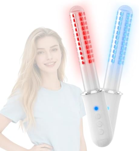 LED Personal Care Light Device with Red & Blue Light, Portable Hygiene Care Wand for Women Home-Use, Auto 35-Min Timer, USB Rechargeable Wellness Tool for Daily Care