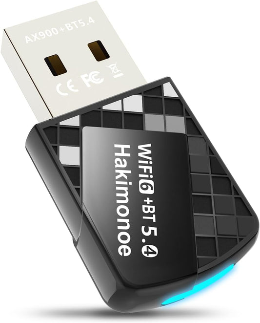 2-in-1 USB AX900Mbps WiFi 6 Bluetooth Adapter for PC