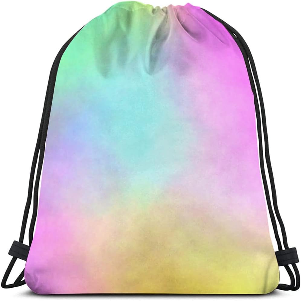 Lemon Drawstring Bags Summer Lemon Fruits Tree Branches Leaves White Little Flower Yellow Green Sport Gym Sack Drawstring Backpack for Men Women