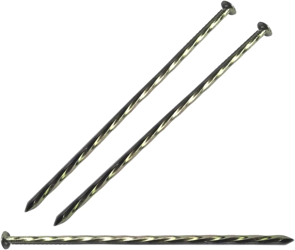22 Pcs 8 inch Galvanized Spiral Metal Landscape Stakes, Landscape Spikes