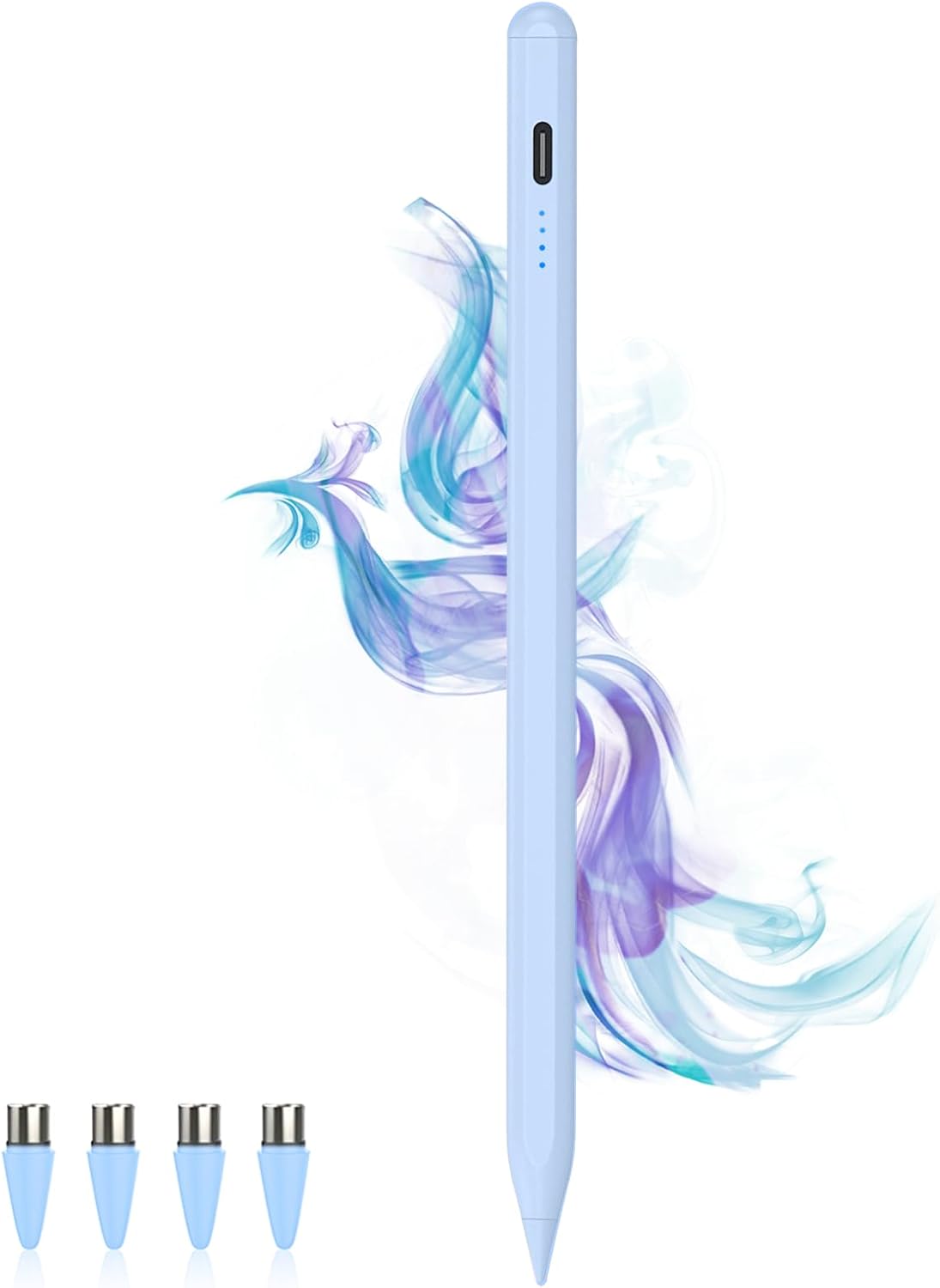 Stylus Pens for Touch Screens Power-Display Tablet Pen POM Tip Magnetic Digital Touch Pen Compatible with iPhone/iPad/iPad Pro/Lenovo/Nintendo Switch 2/Other Smartphone and Tablet Devices (Blue)