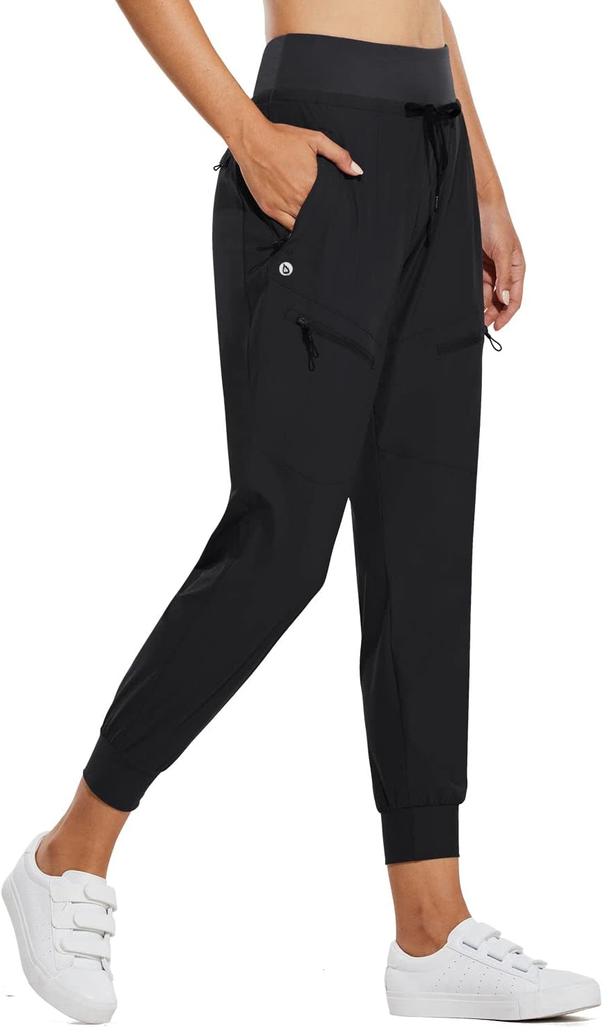 baleaf Womens Lightweight Hiking Pants Water Resistant Quick Dry Joggers with 5 Zipper Pockets UPF 50+ for Travel Hiking
