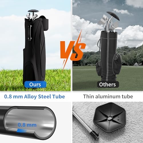 Golf Travel Bag Support Pole - Heavy-Duty Alloy Steel Golf Club Protector with ABS Cover, Adjustable 27-56 Inch, Tool-Free Installation for Travel Bags