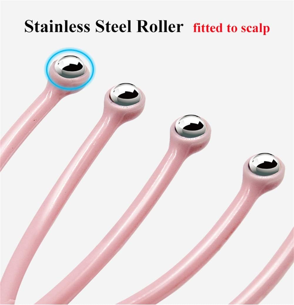Handheld Scalp Massager, SPA Claw Massager with Steel Balls, Gentle Scalp Massage for Stress Relief (Blue)