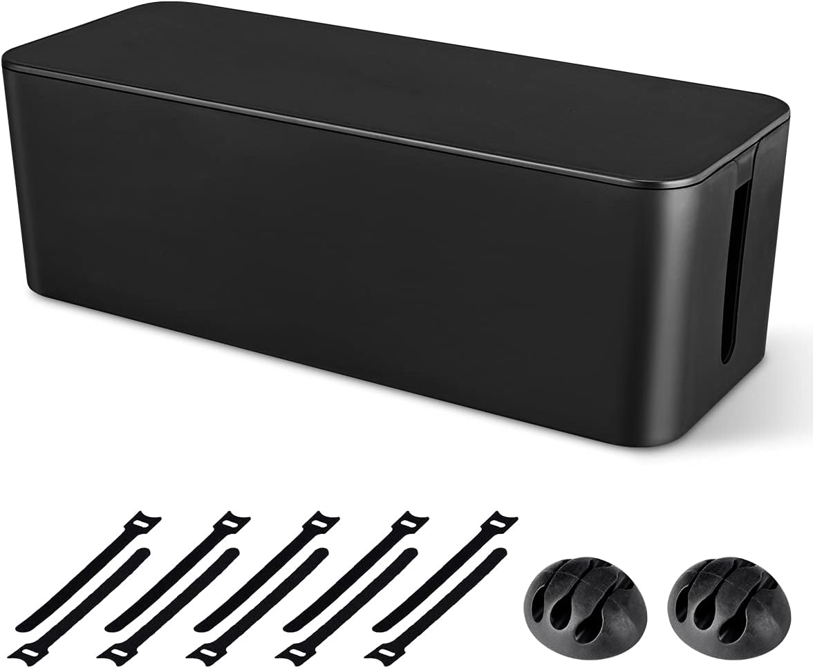 Cable Management Box, Large Cord Organizer Box to Hide Power Strip