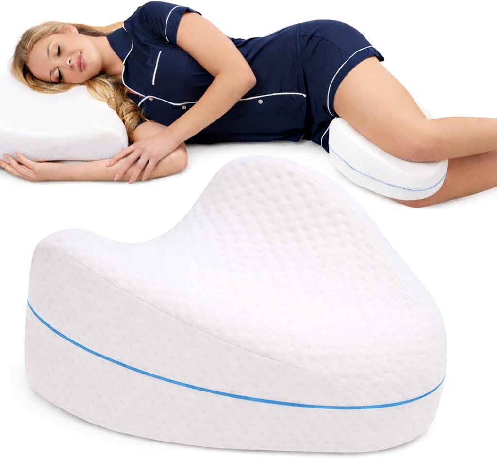 Contour Legacy Leg & Knee Foam Support Pillow for Side Sleepers Soothing Relief for Back, Hips, Knees, Joints, Nerves & Muscles