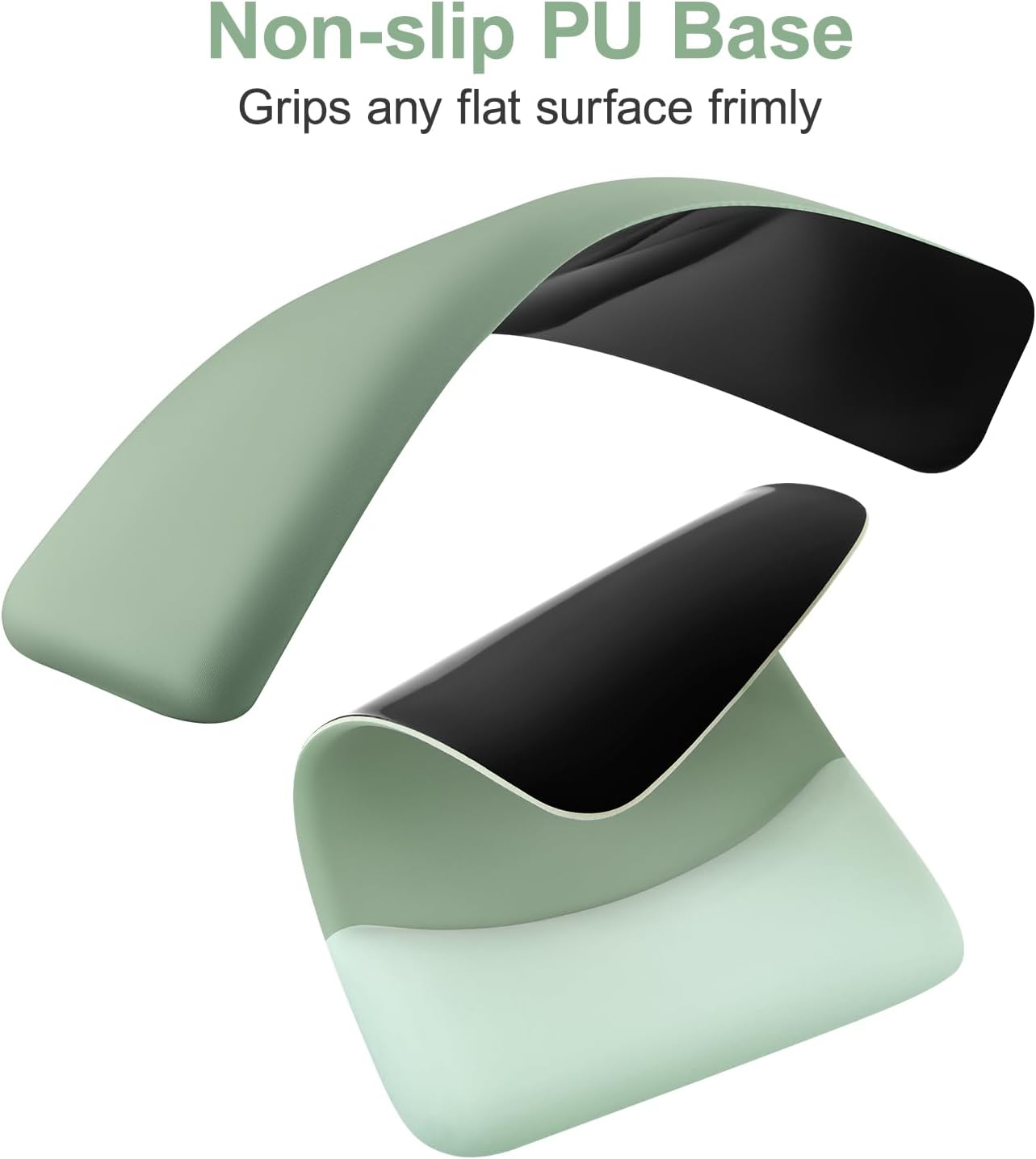 MOSISO Keyboard Mouse Pad Set, Large Gaming Mouse Pad&Rectangular Keyboard Wrist Rest&Mousepad with Wrist Rest&Coaster, Ergonomic Non-Slip&Easy Typing Pad with Curved Silicone Lining, Antique Green