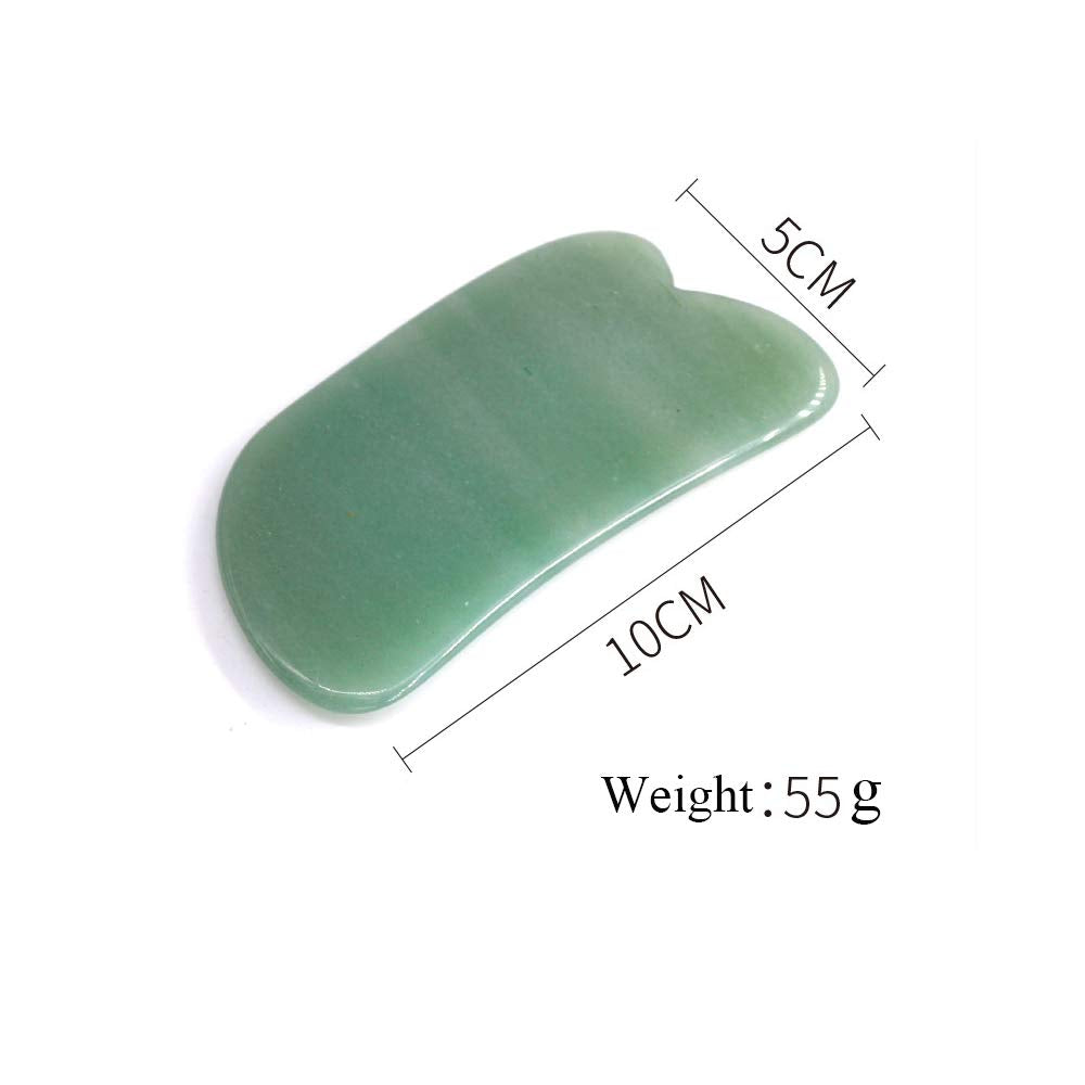 Facial Gua Sha Tool for Chin Massage Tool Natural Jade Stone Gua Sha Board for Face SPA Acupuncture Therapy Trigger Point Treatment