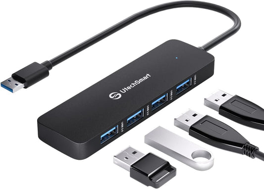 UtechSmart USB 3.0 Hub, 4 Port USB Hub Splitter with 5 Gbps Data Transfer