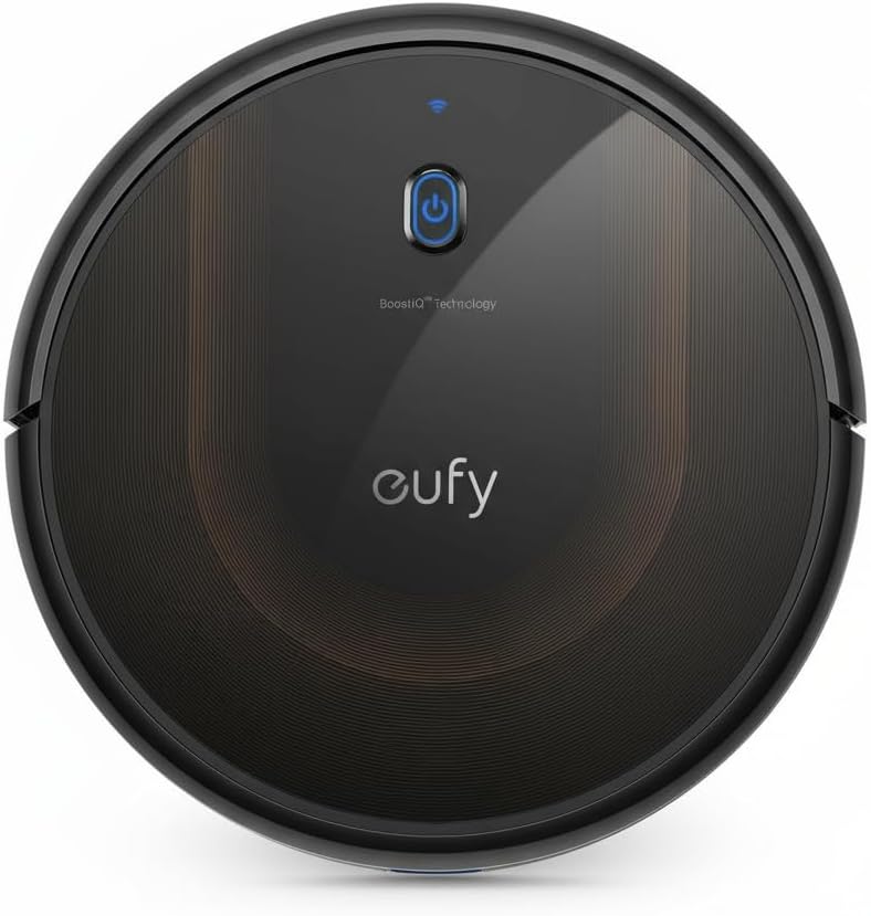 eufy C10 Robot Vacuum Self Emptying, 8 Weeks Hands Free, Advanced Smart Mapping with LiDAR Navigation, 2.85-Inch Slim Design, Powerful Suction, Edge Expansion Brush for Pet Hair, Carpet Detection