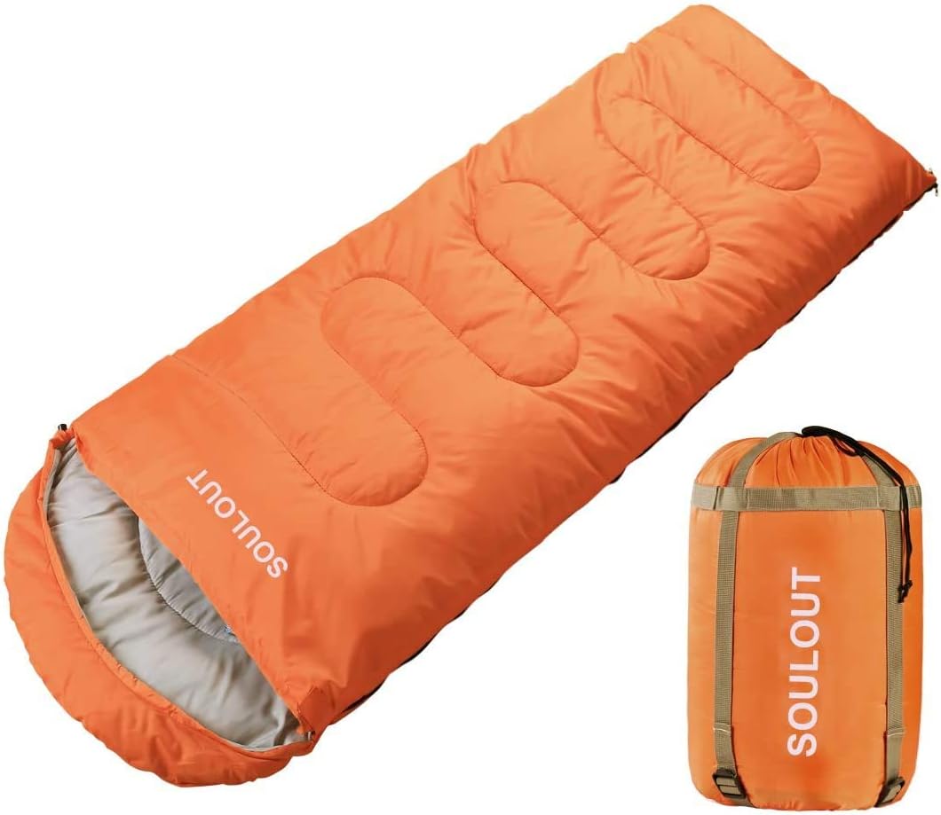 3-4 Season Sleeping Bag for Adults & Kids, Lightweight Warm Cold Weather Camping Bag with Waterproof Compression Sack – Portable for Hiking, Backpacking, Traveling & Outdoor Adventures