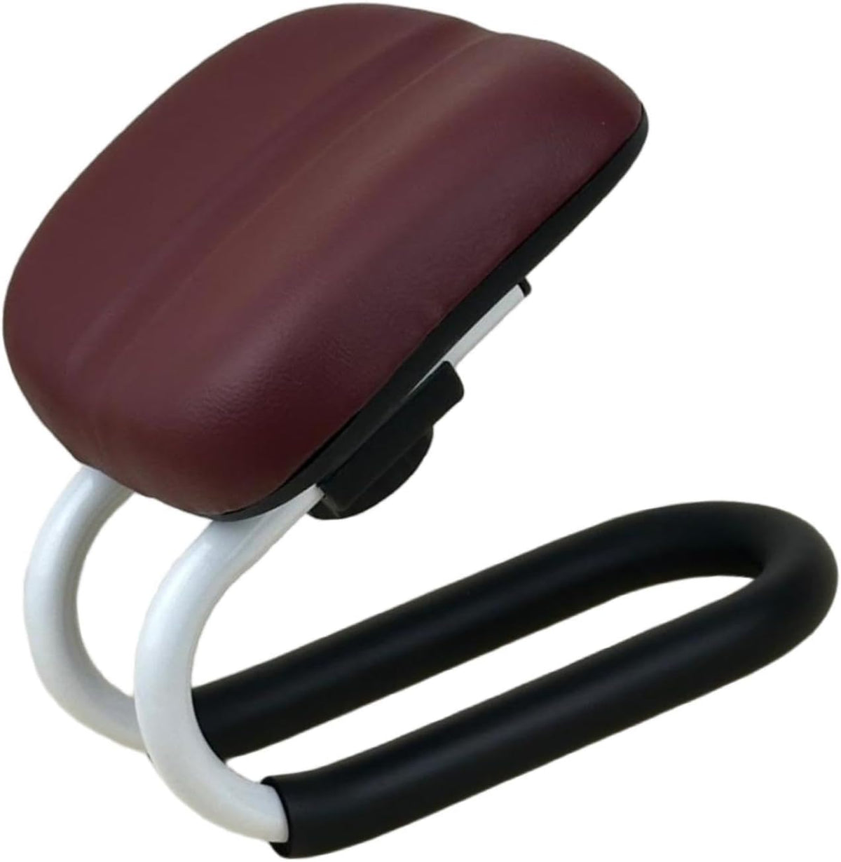 Meditation Bench, Adjustable Height Kneeling Stool with Thick Cushion, Deep Red Seiza Chair for Yoga Zen Prayer Practice