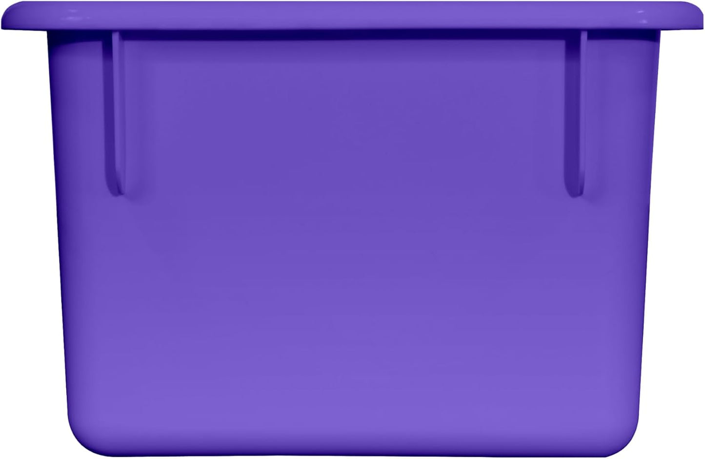 Wood Designs Cubby Storage Bin, Heavy Duty Plastic Containers for Kids Purple Cubby Tray Set of 25