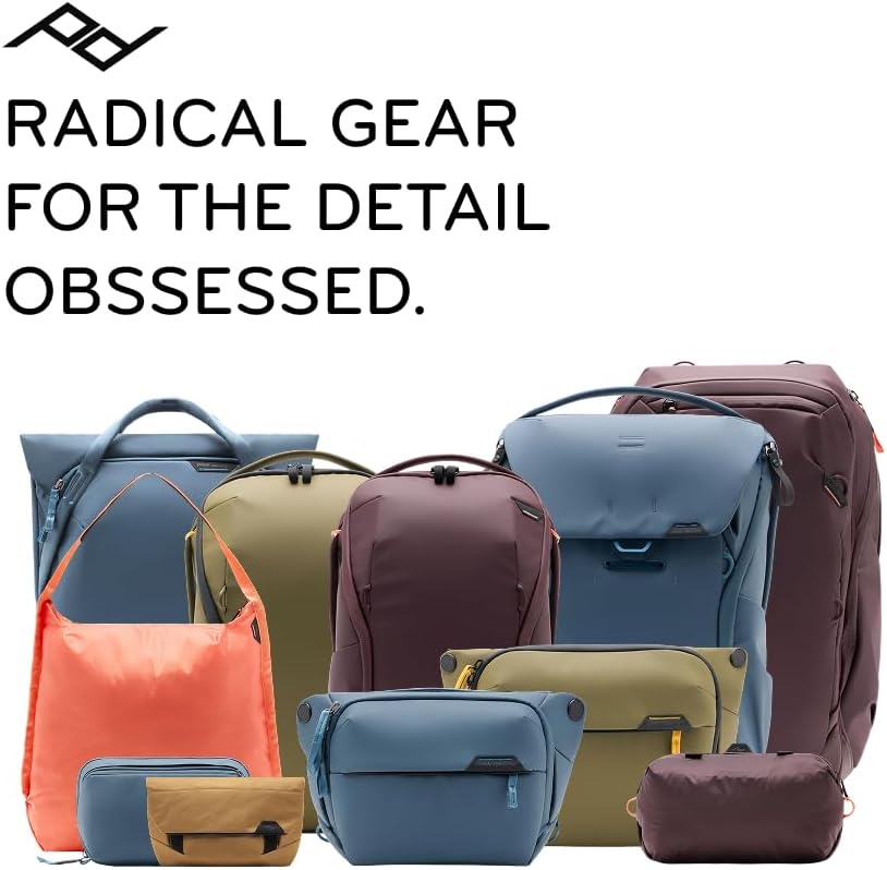 Peak Design Packing Cube, Ocean, Weatherproof Luggage Cube with Dual Compartment Organization, Expansion and Compression, Zipper Opening, Travel Organizer for Men and Women, Size M