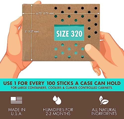 Boveda 72% Two-Way Humidity Control Pack For Large Wood Humidifier Boxes – Size 320 – Single – Moisture Absorber – Humidifier Pack – Individually Wrapped Hydration Packet