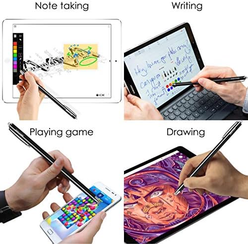 Stylus Pen Styluses Pens Long Extra Universal Pencil Capacitive Stylus Tablets Tablet Touch Screen Touchscreens Stylus for Apple iPad Pro iPad mini iPad Air iPhone with Replacement Tip