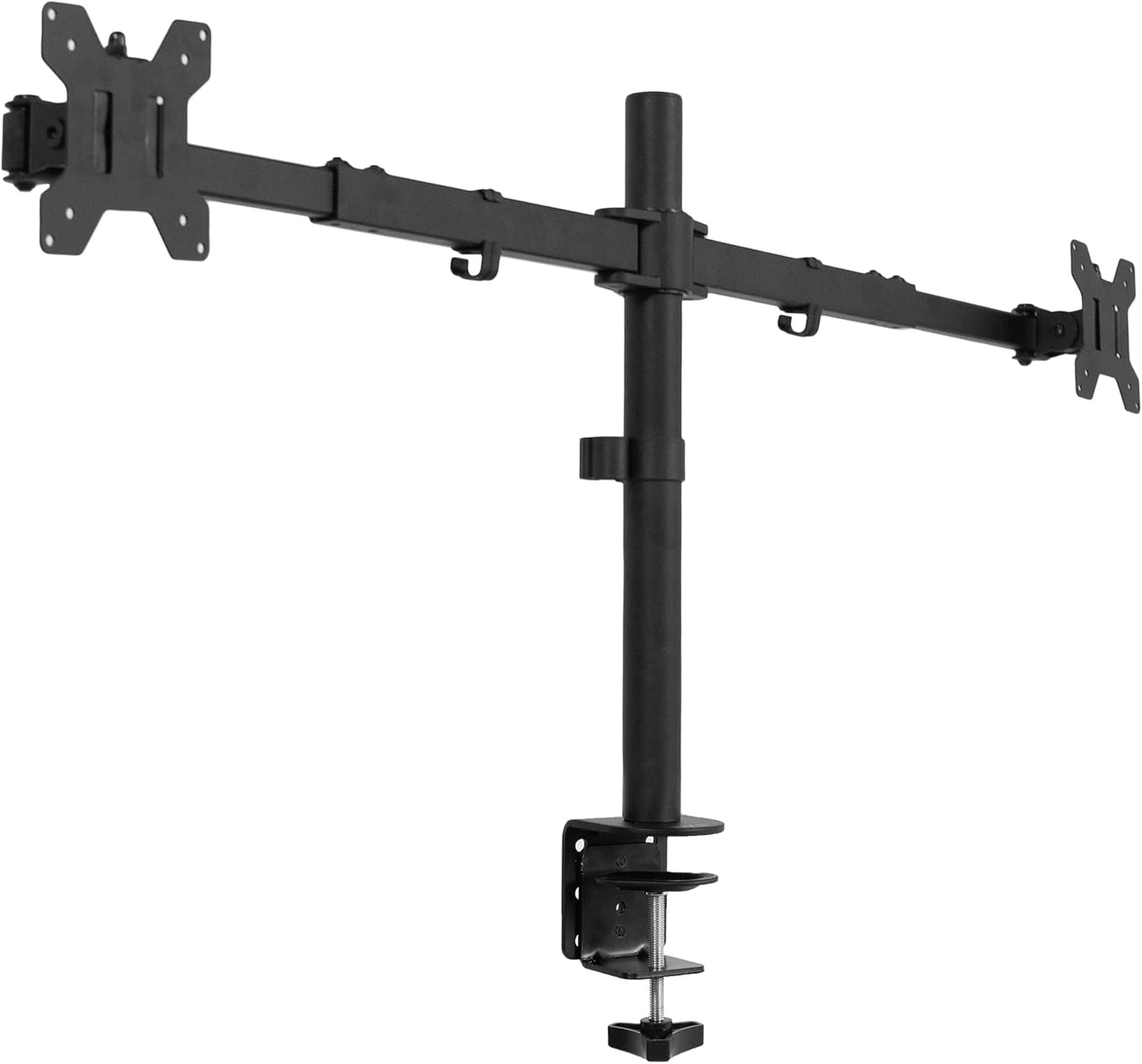 VIVO Premium Dual Ultra Wide LCD LED 27 to 38 inch Monitor Desk Mount, Heavy Duty, Adjustable Telescoping Arms, Flush Wall Setup, Fits 2 Screens, Black, STAND-TS38C