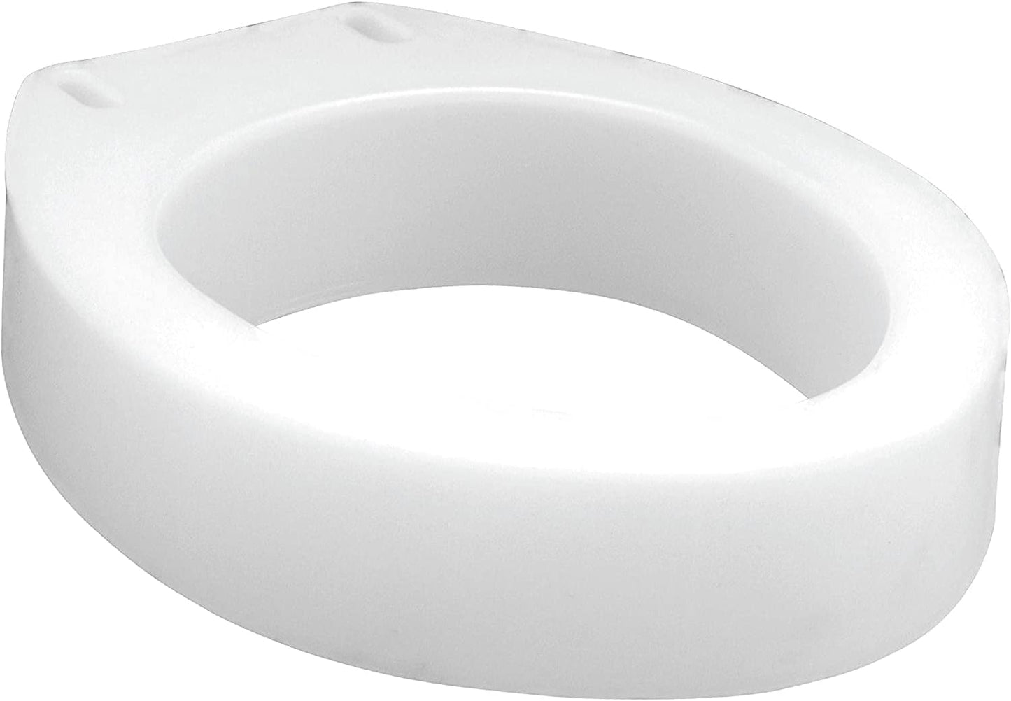 Carex Toilet Seat Riser, Elongated Raised Toilet Seat Adds 3.5 inches to Toilet Height, Assists with Bending or Sitting, Bolt-On Installation Under Existing Toilet Seat, 300 Pound Weight Capacity